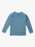 Little Green Radicals Baby Waffle Long Sleeve Top, Dreamy Blue