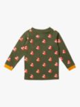 Little Green Radicals Baby Fox Long Sleeve T-Shirt, Green/Multi