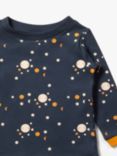 Little Green Radicals Baby Moon Long Sleeve T-Shirt, Blue/Multi