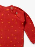 Little Green Radicals Kids' Stars Organic Cotton Waffle Raglan Top, Hazelnut Stars