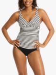 Sea Level Amalfi Cross Front Tankini Top, Black/White