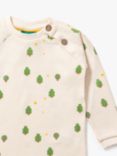 Little Green Radicals Baby Tree Long Sleeve Raglan Top, Cream