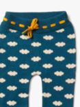 Little Green Radicals Baby Cloud Tie Joggers, Teal Cloud