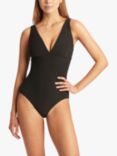 Sea Level Spinnaker Panel Line Textured Swimsuit