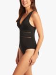 Sea Level Spliced Light Control Shaping Swimsuit