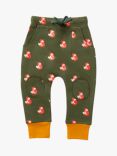 Little Green Radicals Baby Fox Patch Joggers, Green/Multi