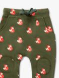 Little Green Radicals Baby Fox Patch Joggers, Green/Multi