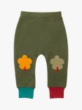 Little Green Radicals Baby Leaf Patch Joggers, Woodland Green