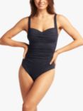 Sea Level Twist Front Light Control Shaping Swimsuit, Night Sky