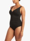 Sea Level Essentials Cross Front Multifit One Piece Swimsuit, Black