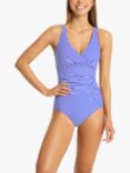 Sea Level Varsity X Front Swimsuit, Cobalt/White