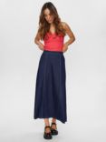 Numph Haven Midi Skirt, Dark Blue