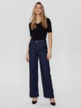 Numph Amber Denim Trousers, Dark Blue