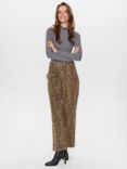 Numph Gigi Animal Print Trousers, Tiger's Eye