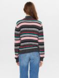 Numph Riette Stripe Wool Blend Jumper, Peony/Multi