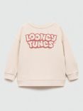 Mango Kids' Looney Tunes Sweatshirt, Light Brown