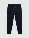 Mango Kids' Cargo Joggers, Navy