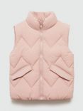 Mango Kids' Lupita Gilet, Pink