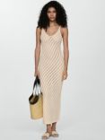 Mango Codina Crochet Knit Dress, Gold