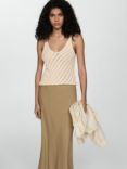 Mango Codina Crochet Knit Top, Gold