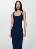 Mango Maya Bodycon Dress, Navy