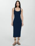 Mango Maya Bodycon Dress, Navy