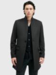 AllSaints Hargrove Stand Collar Wool Blend Coat