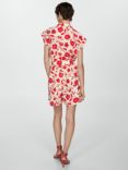 Mango Alazan Floral Playsuit, Cream/Red