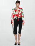 Mango Dulce Floral Shirt, Red/Multi