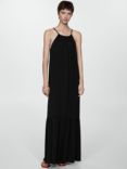 Mango Tulum Strappy Maxi Dress, Black