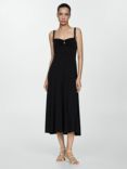 Mango Cali Midi Dress, Black