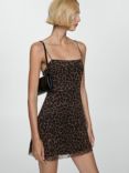 Mango Leoni Leopard Print Dress, Medium Brown