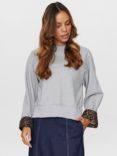 Numph Nuzari Sweatshirt, Grey Melange