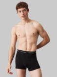 Calvin Klein Cotton Stretch Waistband Trunks, Pack of 3, Black