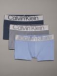 Calvin Klein Stretch Cotton Trunks, Navy/Blue/Grey