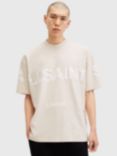 AllSaints Biggy Short Sleeve Crew T-Shirt, Natural Taupe