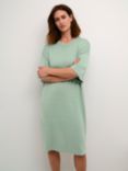 KAFFE Fenia Knitted Midi Dress, Granite Green