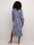 KAFFE Genette Geometric Dress, Indigo Blue/Turtle