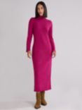 Ro&Zo Petite Rib Knit Midi Dress, Pink