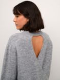 KAFFE KAmalene Wrap Jumper, Grey Melange