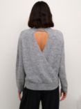 KAFFE KAmalene Wrap Jumper, Grey Melange