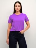 KAFFE Marin Cotton T-Shirt, Bright Violet