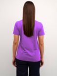 KAFFE Marin Cotton T-Shirt, Bright Violet