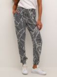 KAFFE Marita Print Trousers, Black/White