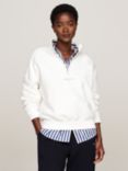 Tommy Hilfiger Half Zip Sweatshirt, Ecru