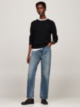 Tommy Hilfiger Cable Knit Wool Jumper, Black