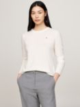 Tommy Hilfiger Logo Wool Jumper, Ivory Petal