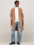 Tommy Hilfiger Belted Wool Blend Coat, Light Sepia Brown