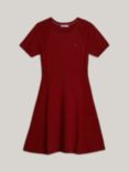 Tommy Hilfiger Organic Cotton Blend Jersey Dress, Dark Magma