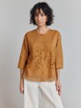 Ghost Eden Embroidered Blouse, Camel